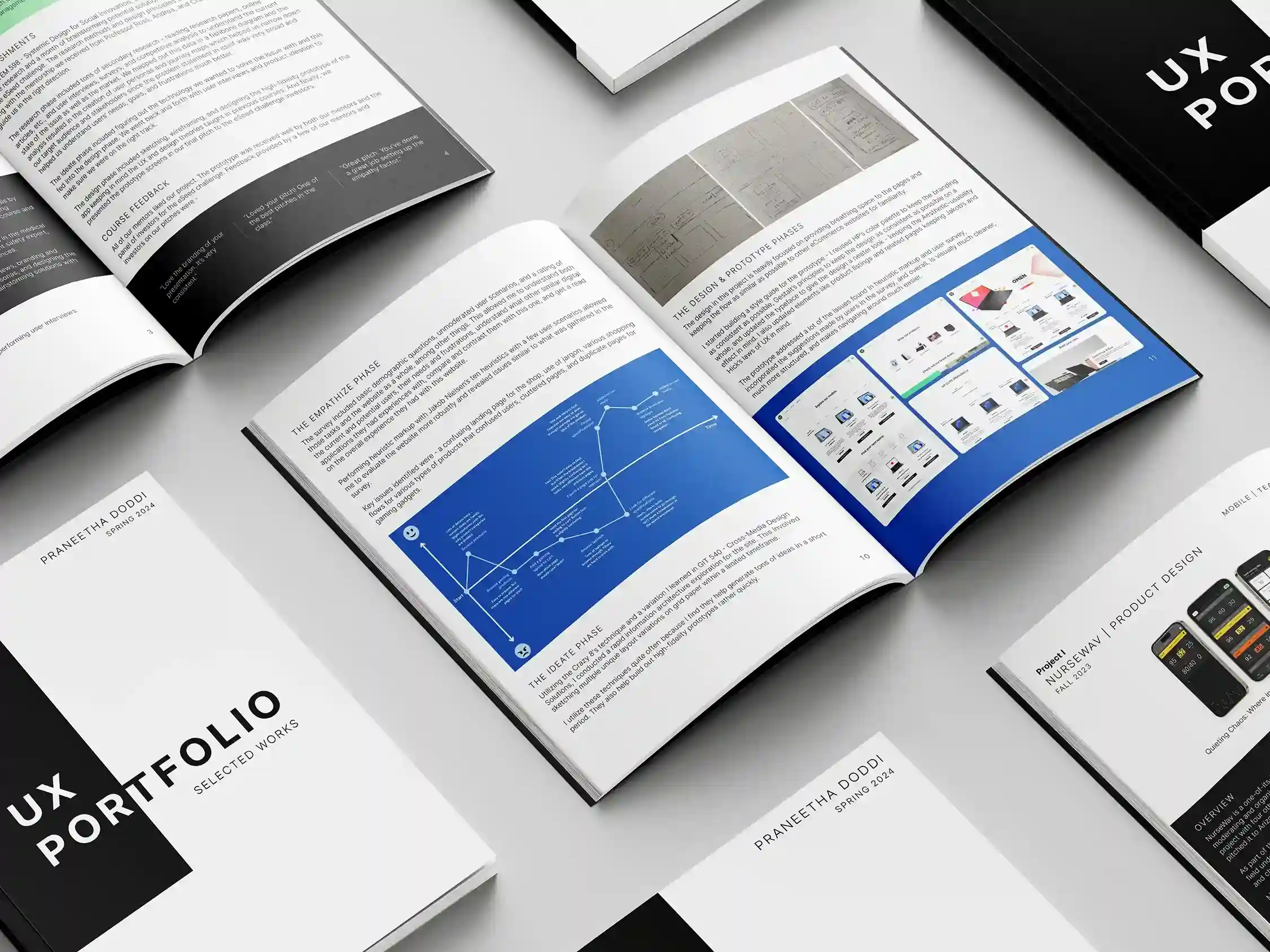UI/UX Graduate Portfolio Design - designed for print